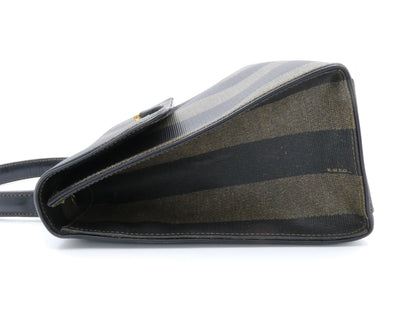 FENDI Pecan PVC Leather 2-Way Handbag