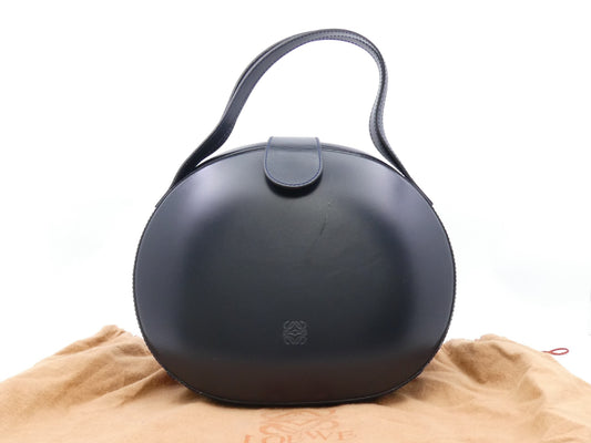 LOEWE Anagram Round Leather Handbag
