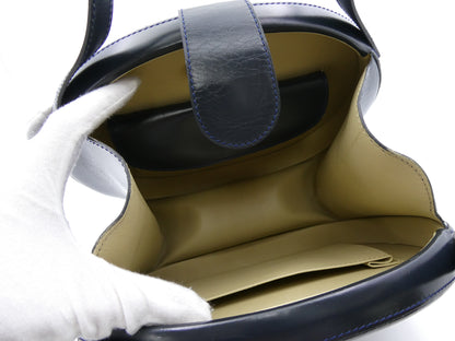 LOEWE Anagram Round Leather Handbag