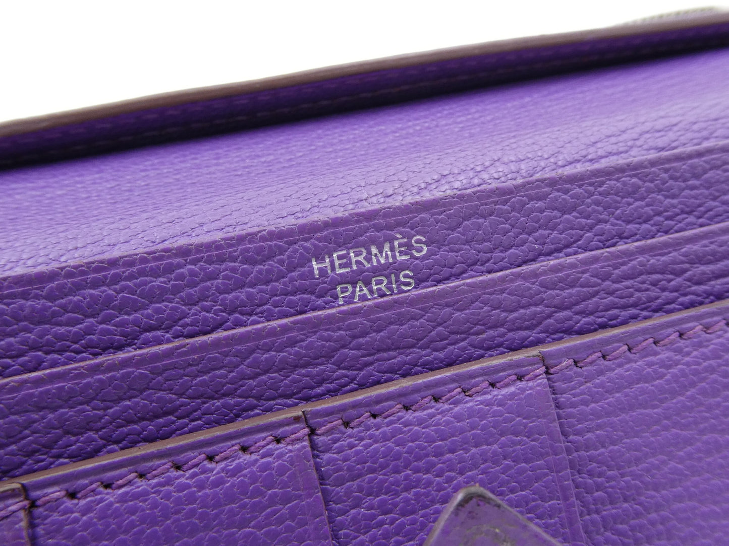 HERMES Bearn Souffle Wallet with P Stamp