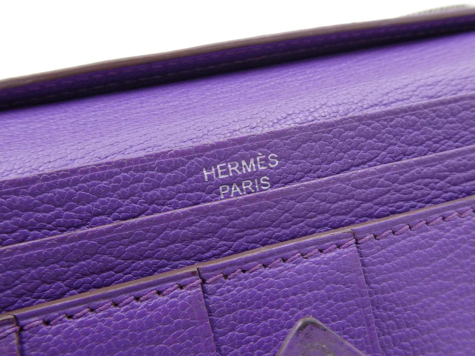 HERMES Bearn Souffle Wallet with P Stamp