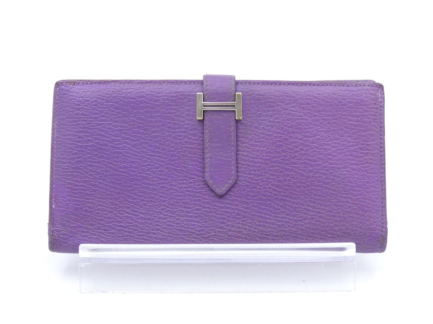 HERMES Bearn Souffle Wallet with P Stamp