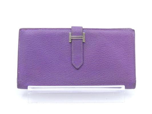 HERMES Bearn Souffle Wallet with P Stamp