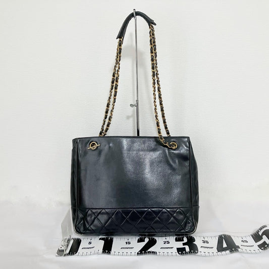 CHANEL Lambskin Matelasse Chain Tote Bag #1
