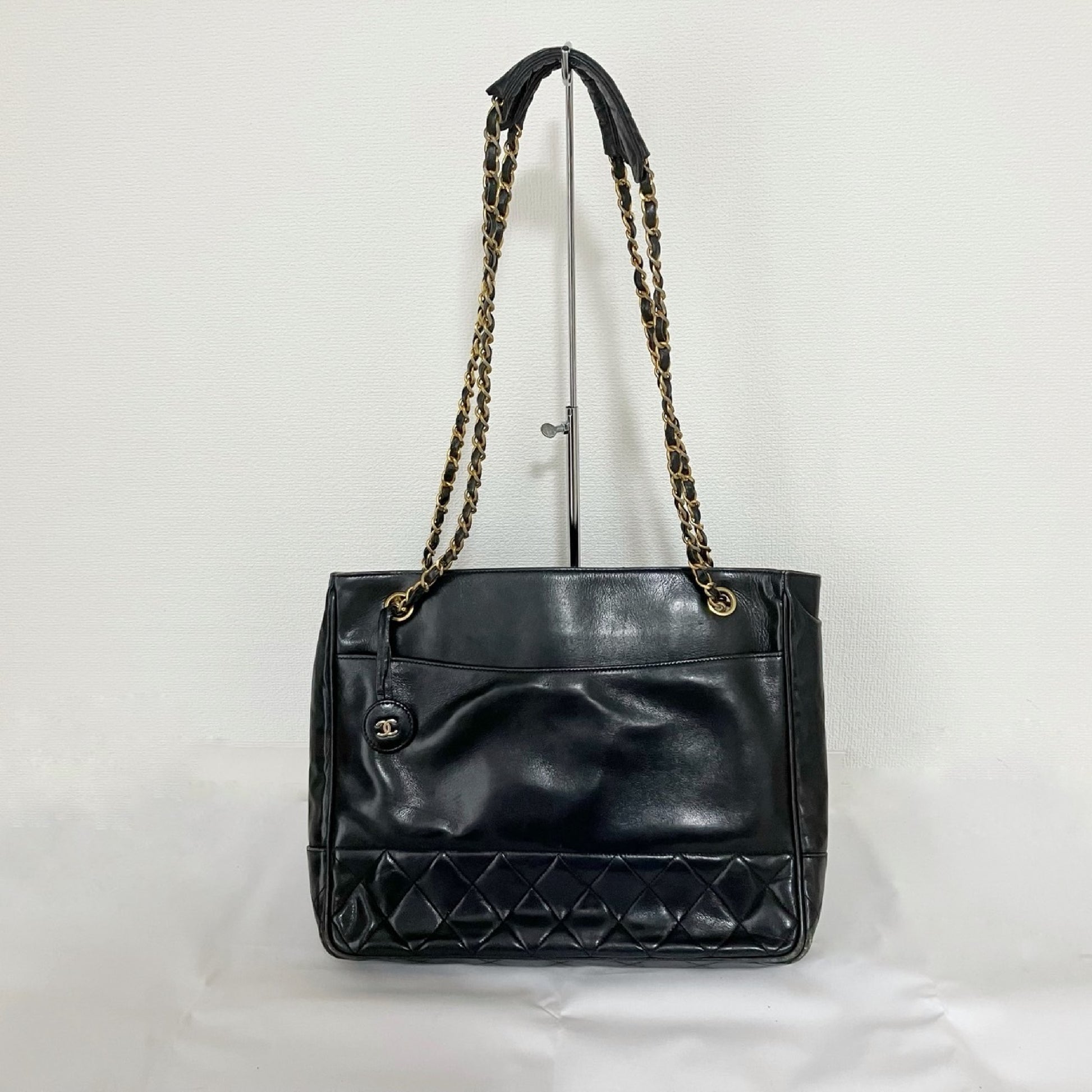 CHANEL Lambskin Matelasse Chain Tote Bag #1