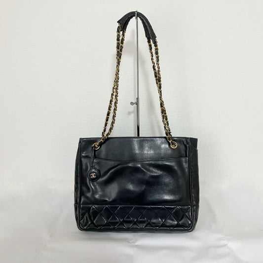 CHANEL Lambskin Matelasse Chain Tote Bag #1