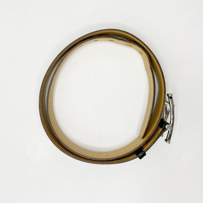 HERMES Leather Belt Engraved K Belt