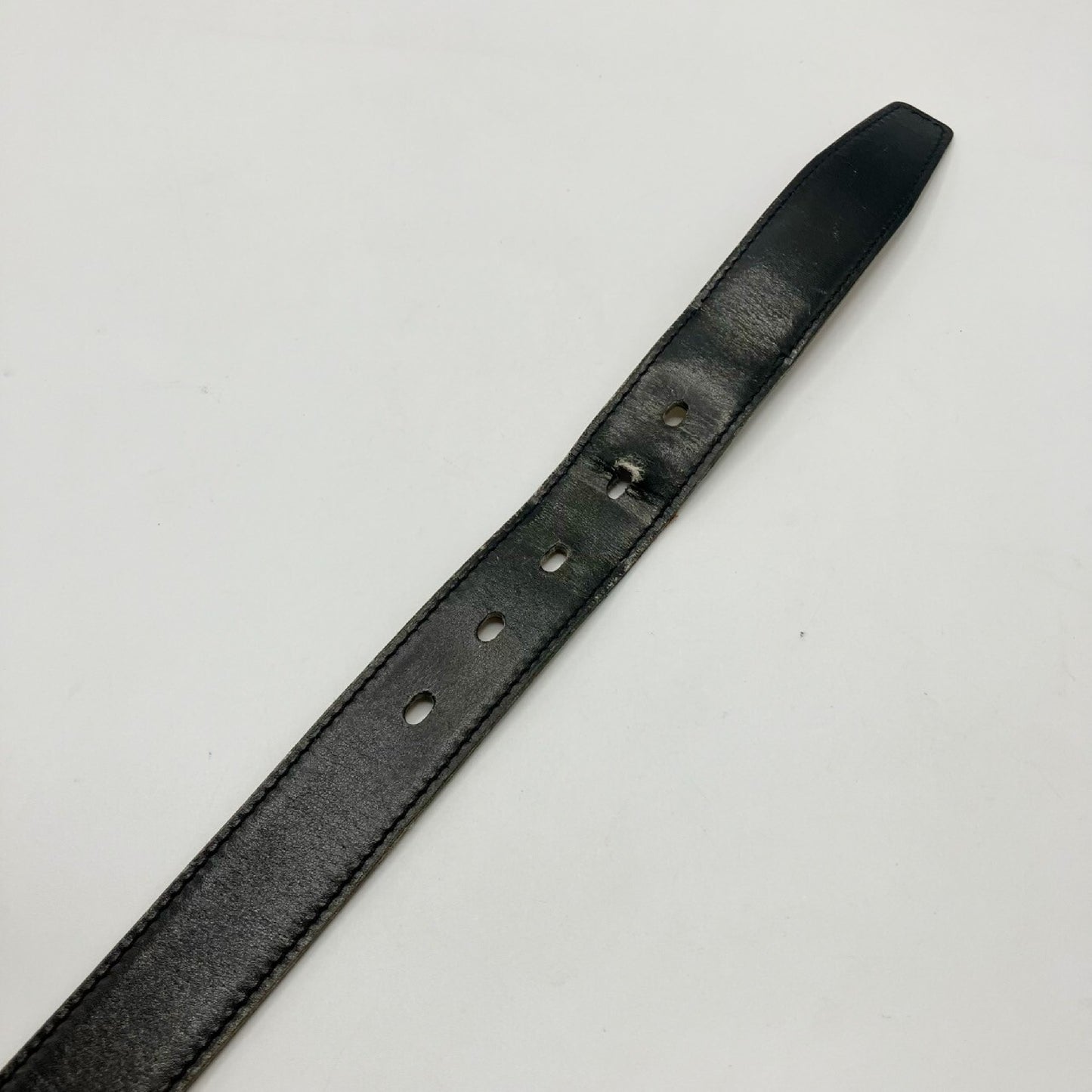 HERMES Leather Belt Engraved K Belt