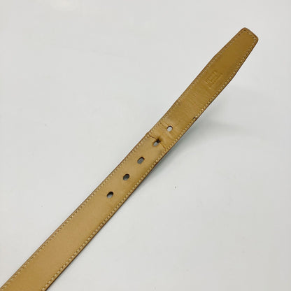 HERMES Leather Belt Engraved K Belt