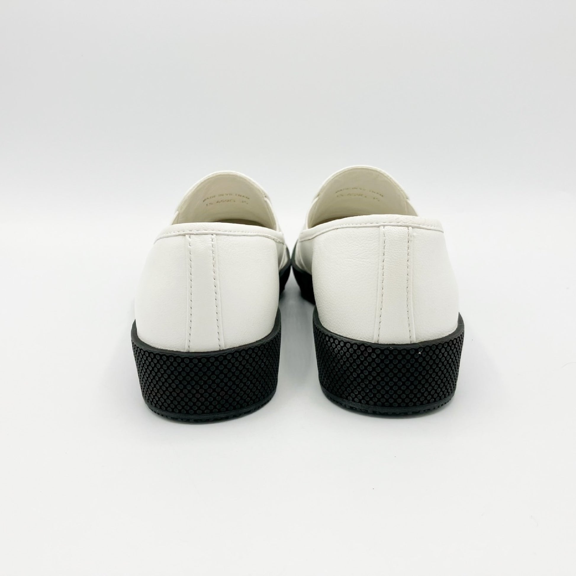 PRADA Slip-On Heart Leather Flat Shoes White Size 35 Sneakers