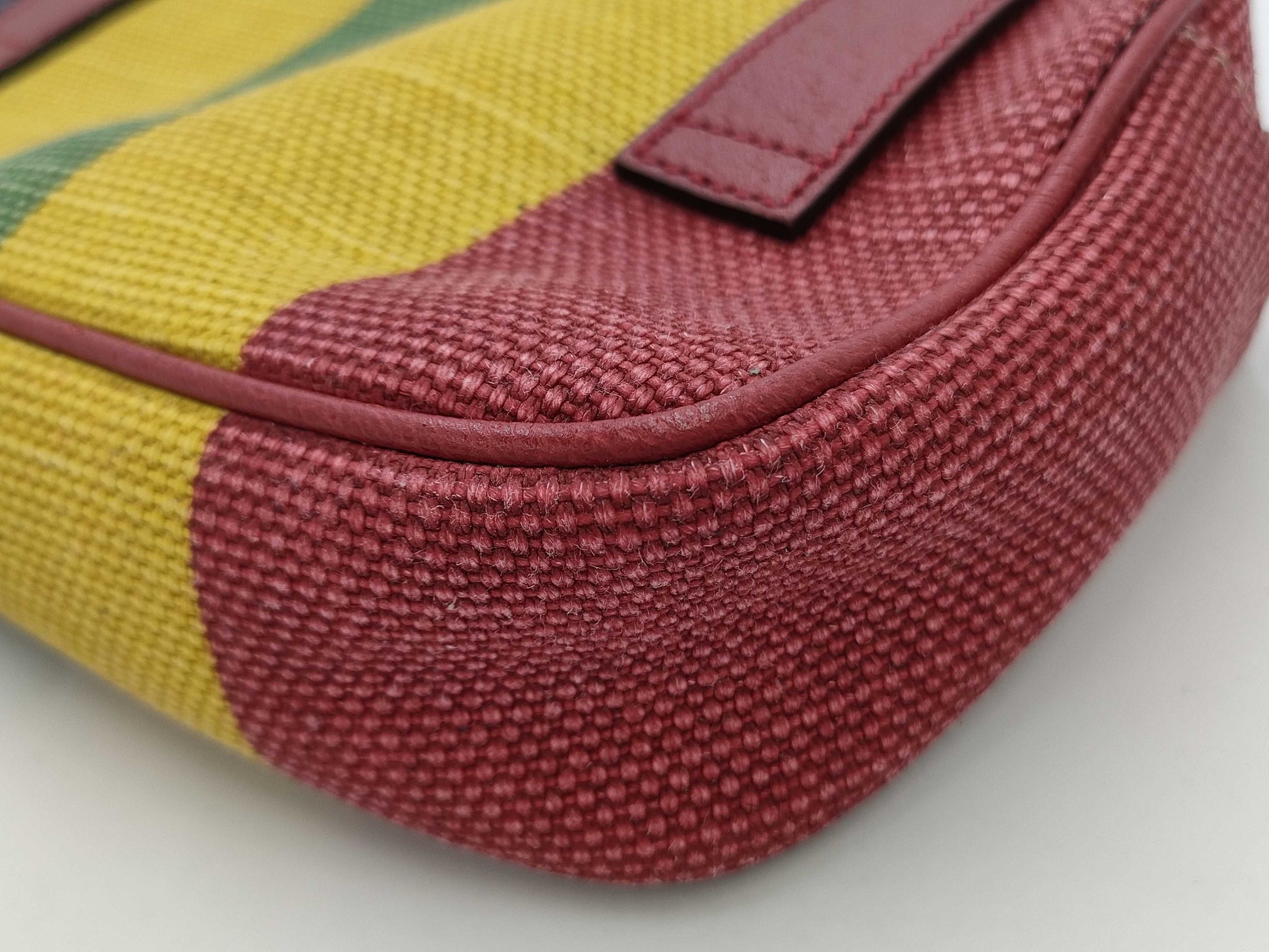 GUCCI Baiadera Canvas Stripe Belt Bag