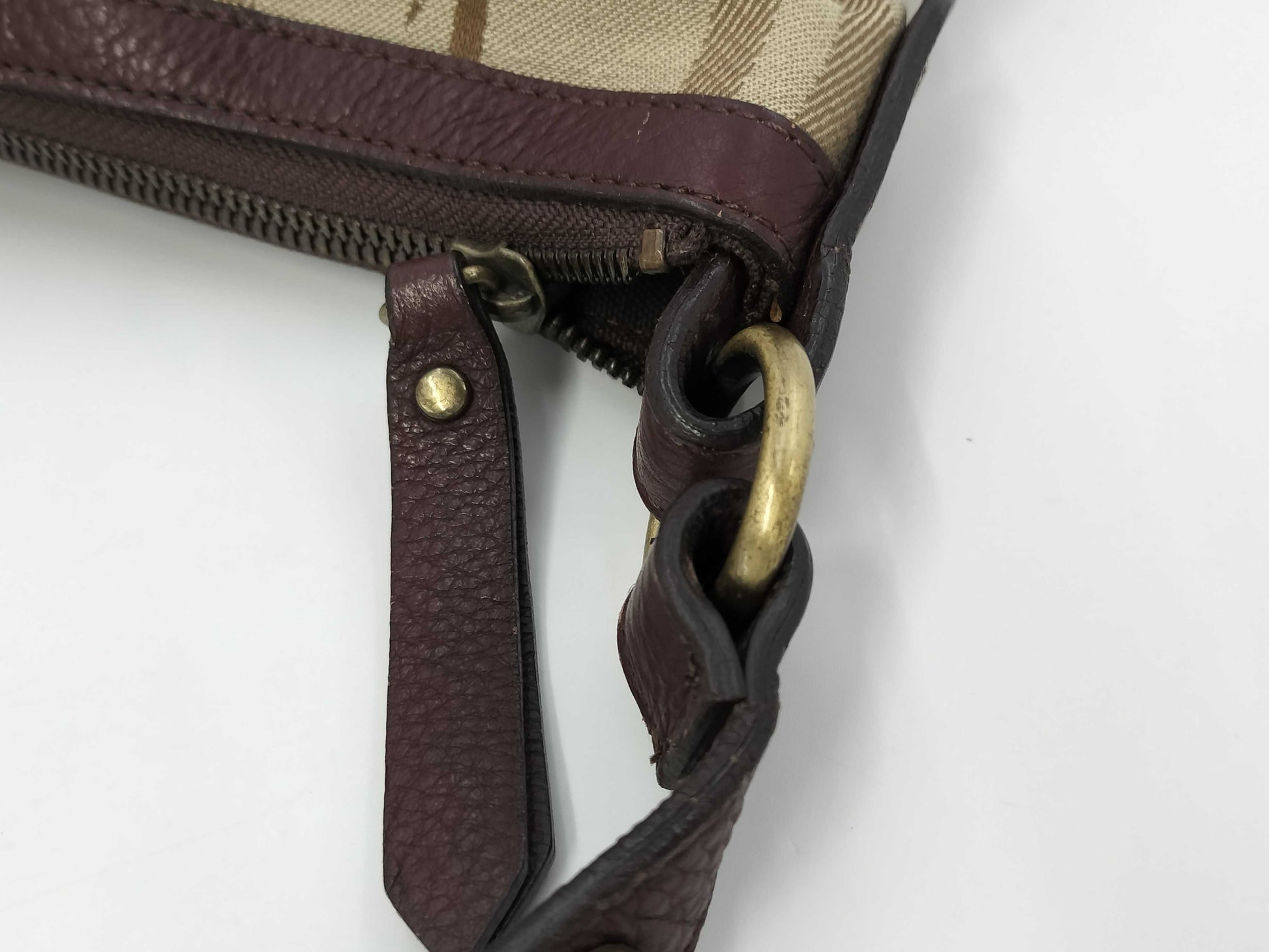 BURBERRY Canvas/Leather Shoulder Bag