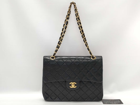 CHANEL Matelasse Chain Shoulder Bag with Coco Mark and Gold Hardware, Lambskin Leather