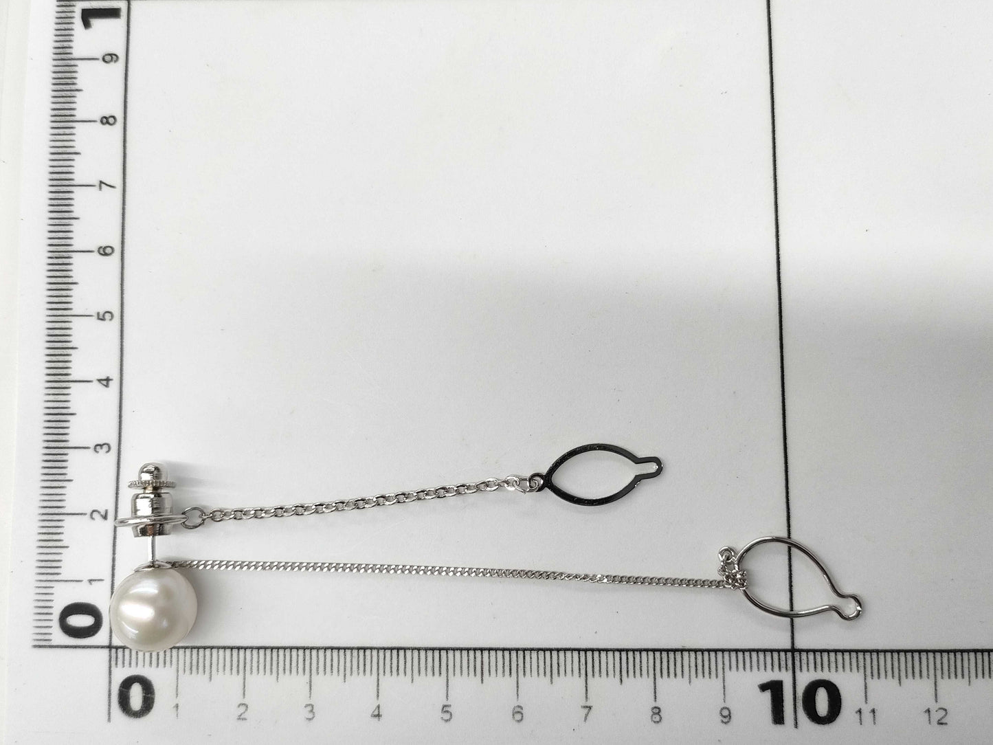 Pearl diameter: Approx. 11.5mm, Metal, 6.2g, Tie pin/Cufflinks 