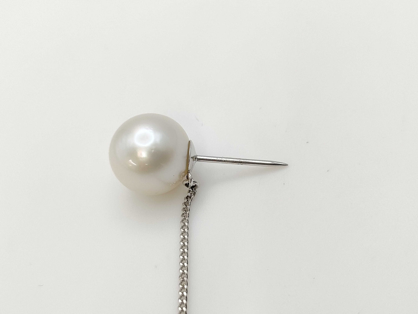 Pearl diameter: Approx. 11.5mm, Metal, 6.2g, Tie pin/Cufflinks 
