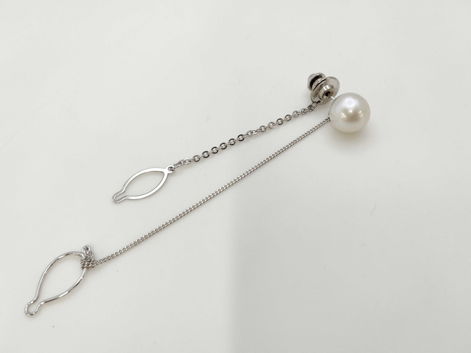 Pearl diameter: Approx. 11.5mm, Metal, 6.2g, Tie pin/Cufflinks 
