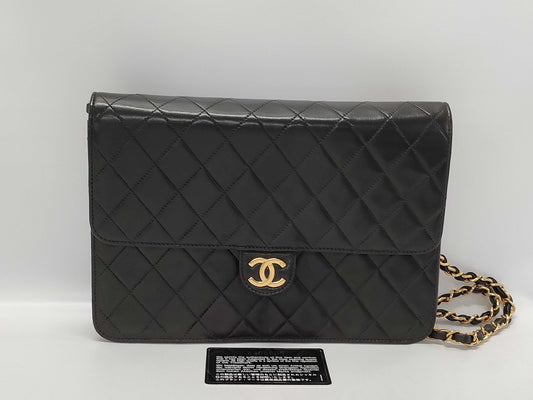 CHANEL Matelasse Push Lock Shoulder Bag with Card Seal