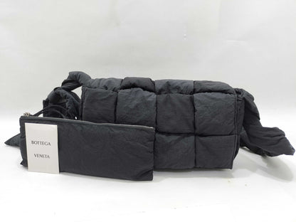 BOTTEGA VENETA Padded Cassette Shoulder Bag, Black Nylon