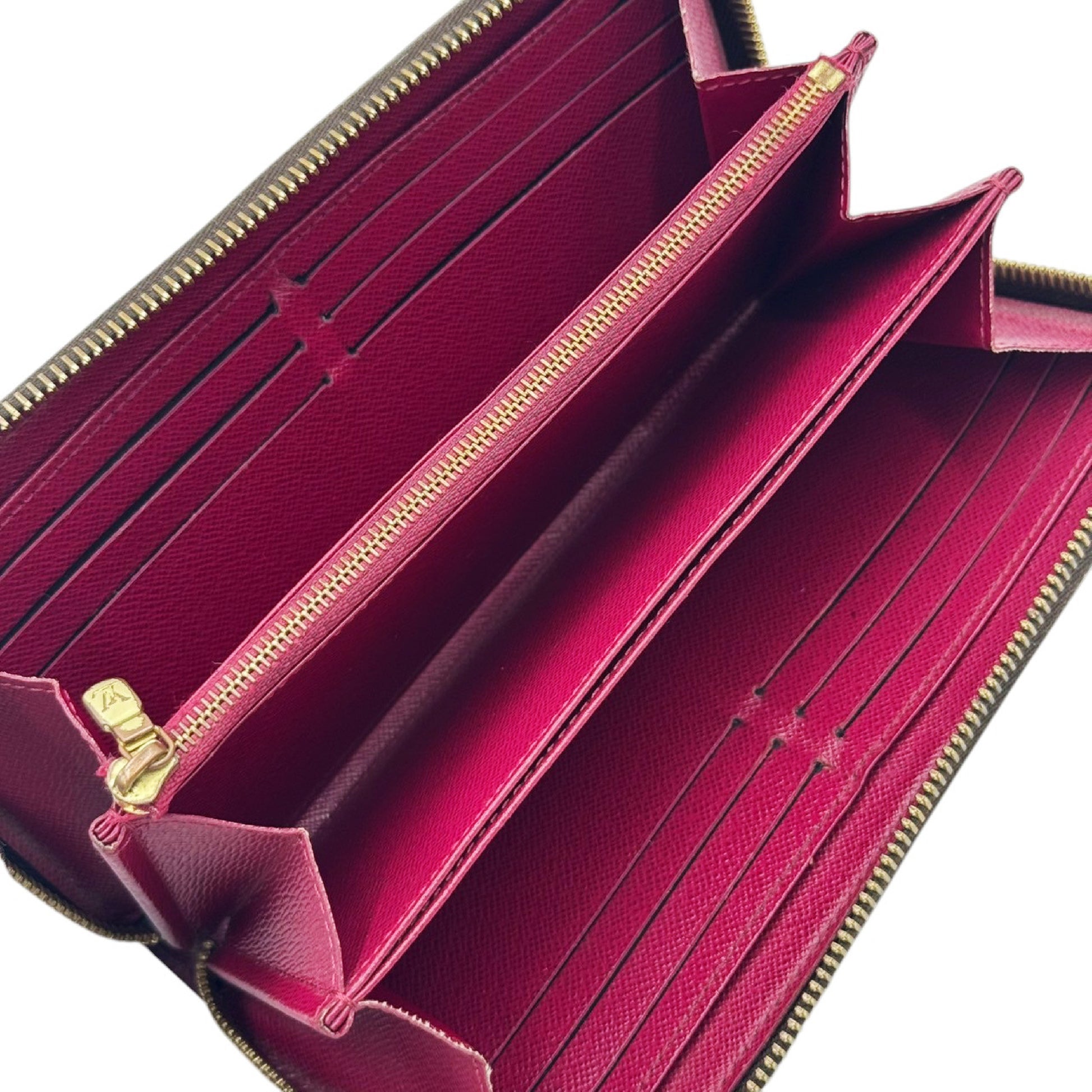 LOUIS VUITTON Monogram Zippy Wallet Fuchsia M41895 [Serial Number] GI0136 Wallet
