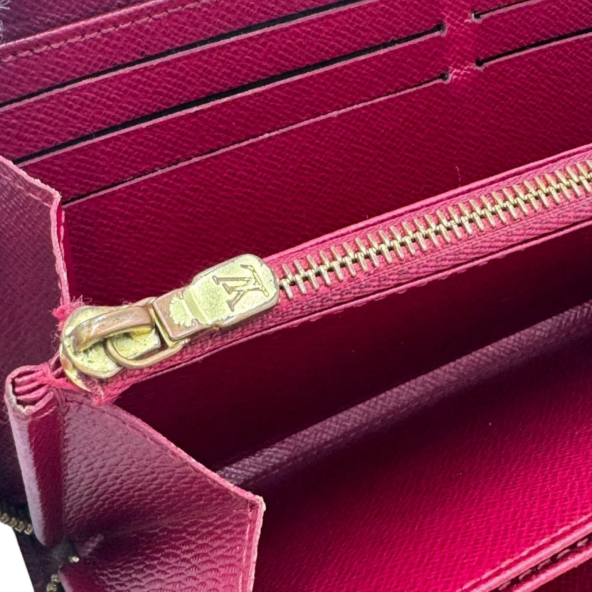 LOUIS VUITTON Monogram Zippy Wallet Fuchsia M41895 [Serial Number] GI0136 Wallet