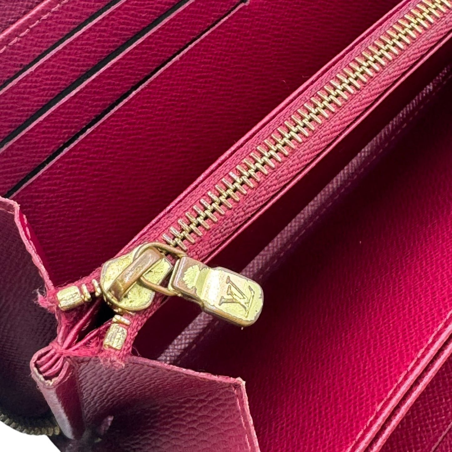 LOUIS VUITTON Monogram Zippy Wallet Fuchsia M41895 [Serial Number] GI0136 Wallet