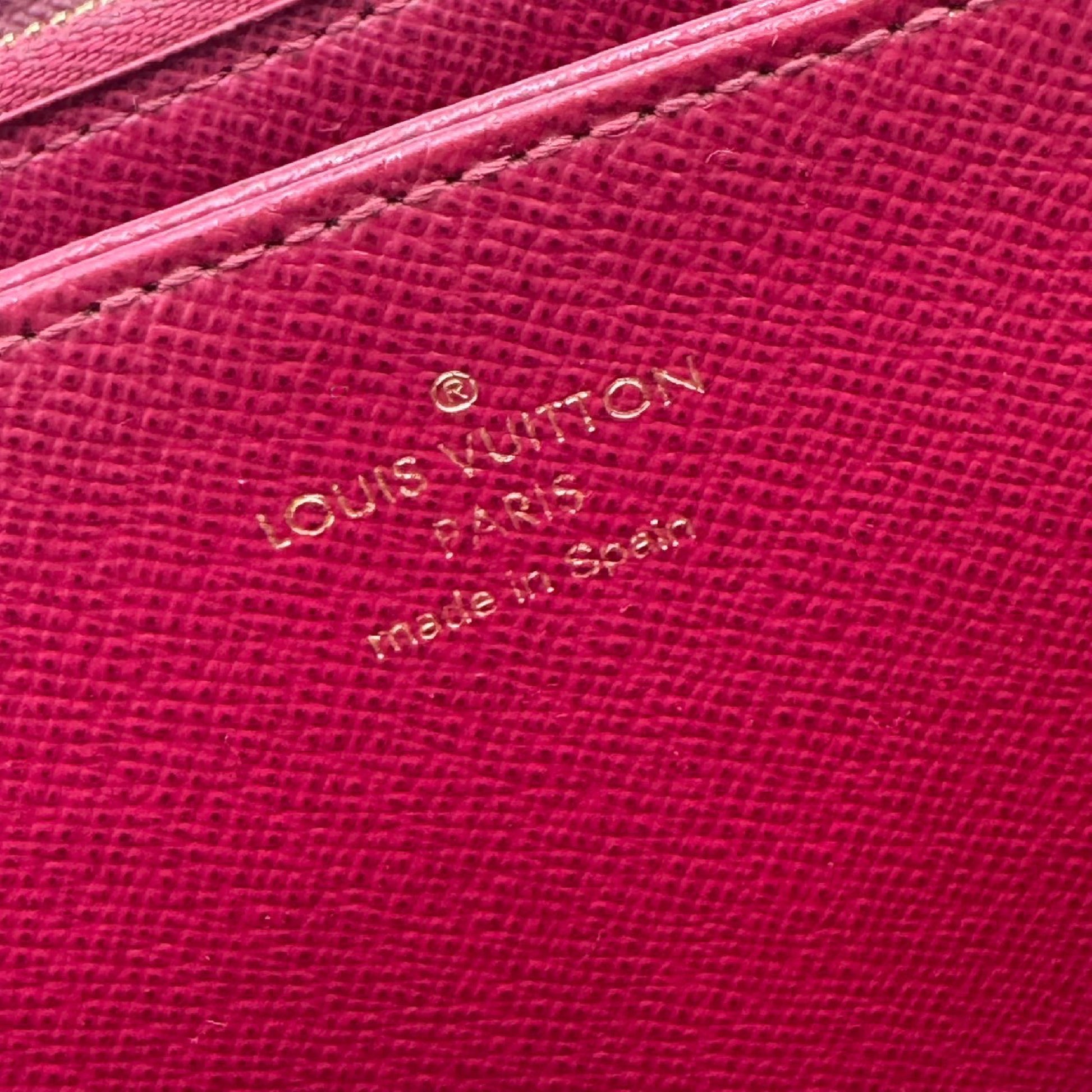 LOUIS VUITTON Monogram Zippy Wallet Fuchsia M41895 [Serial Number] GI0136 Wallet
