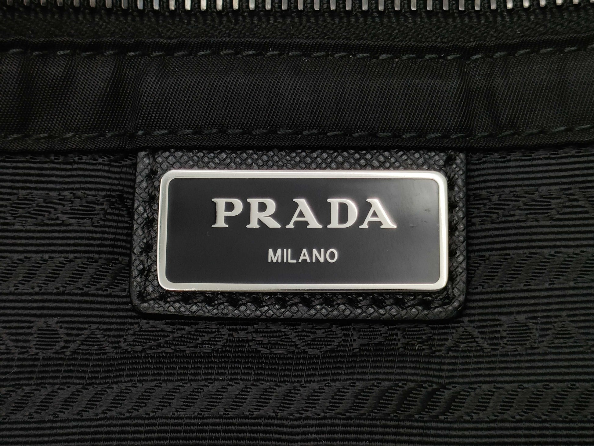 PRADA Prada Nylon and Leather Shoulder Messenger Bag