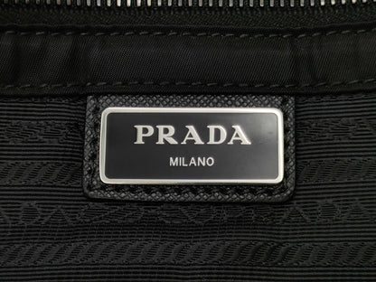 PRADA Prada Nylon and Leather Shoulder Messenger Bag