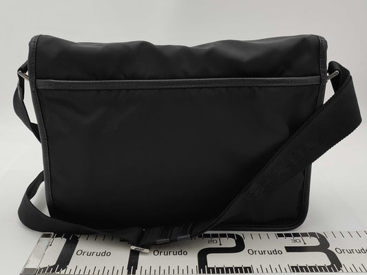 PRADA Prada Nylon and Leather Shoulder Messenger Bag
