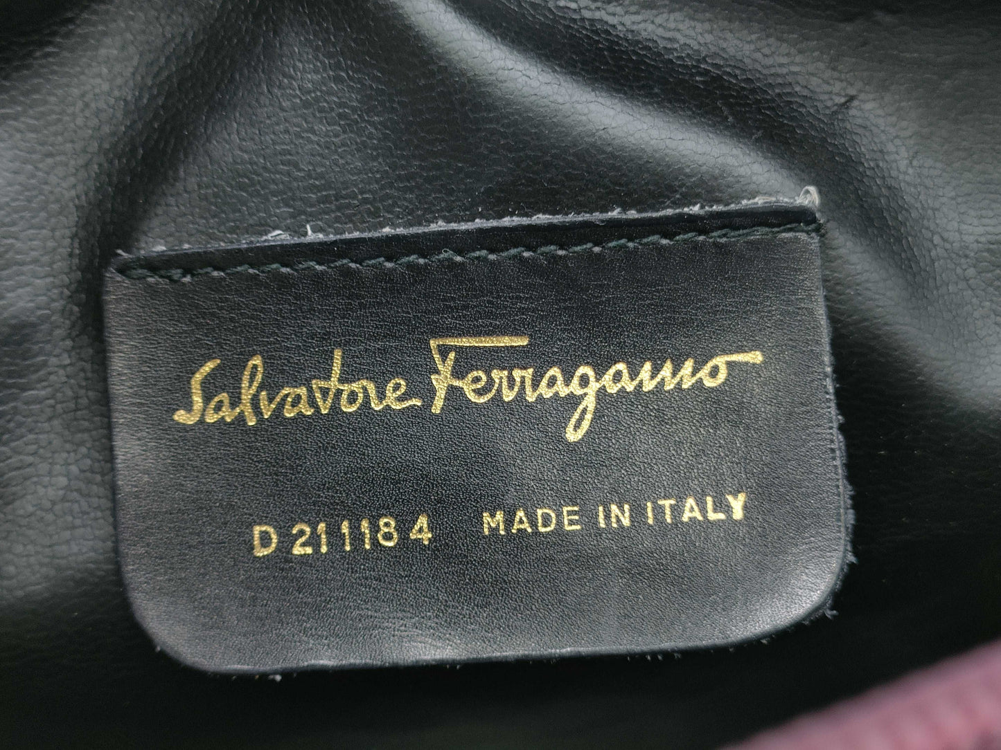 Salvatore Ferragamo Vara Crocodile Embossed Shoulder Bag