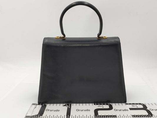 Salvatore Ferragamo Gancini black leather handbag