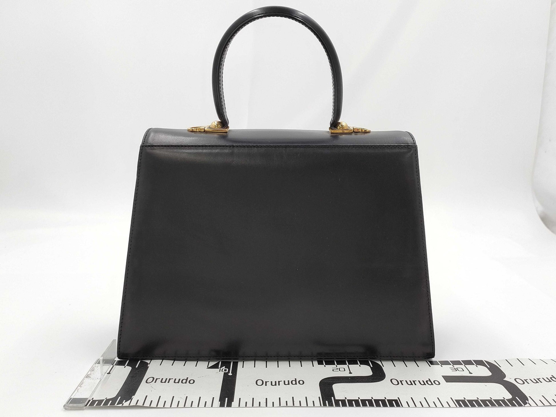 Salvatore Ferragamo Gancini Leather Handbag, Black, 2-Way