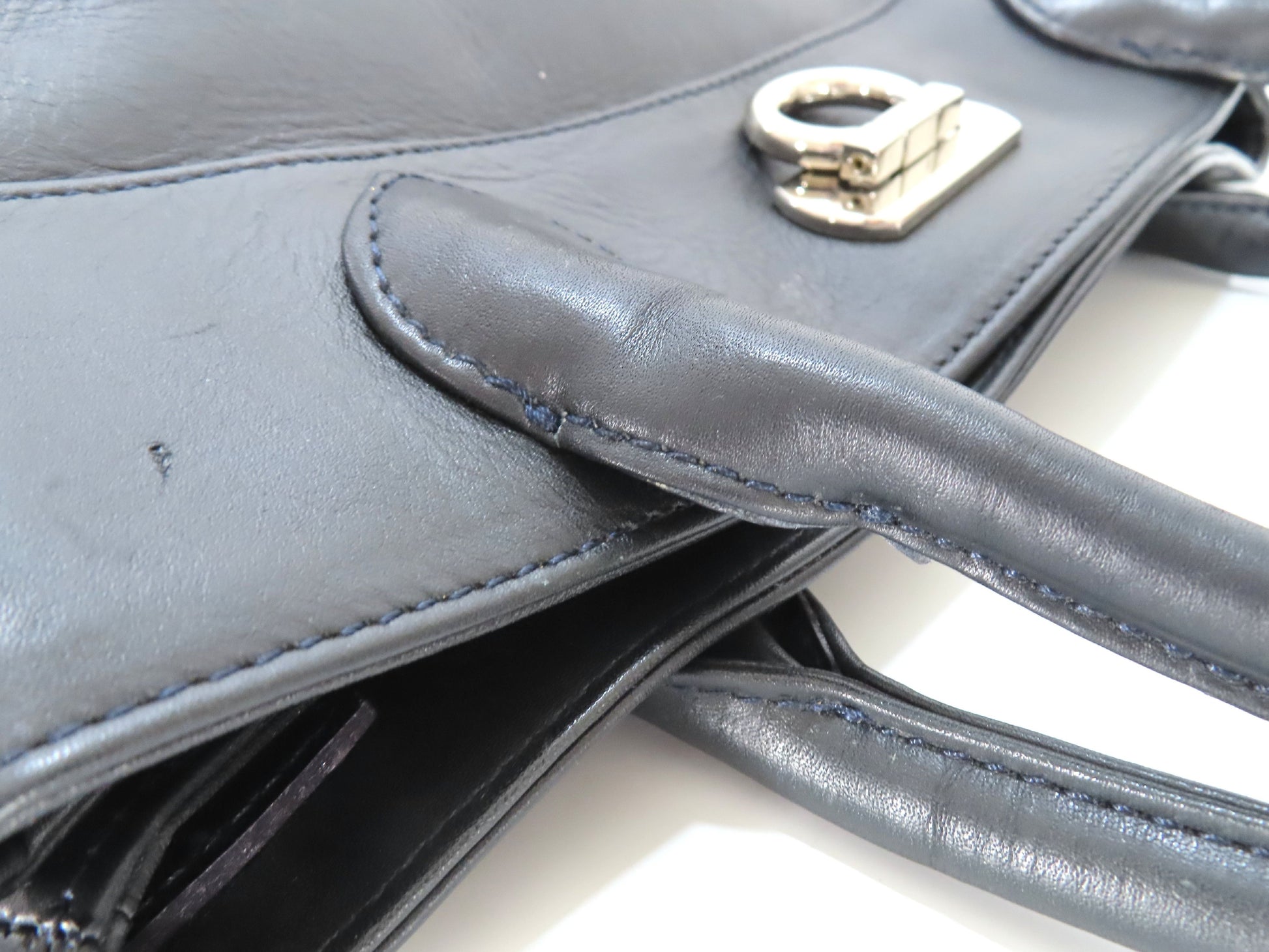 HAMANO Gancini Leather Handbag