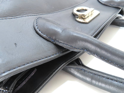 HAMANO Gancini Leather Handbag