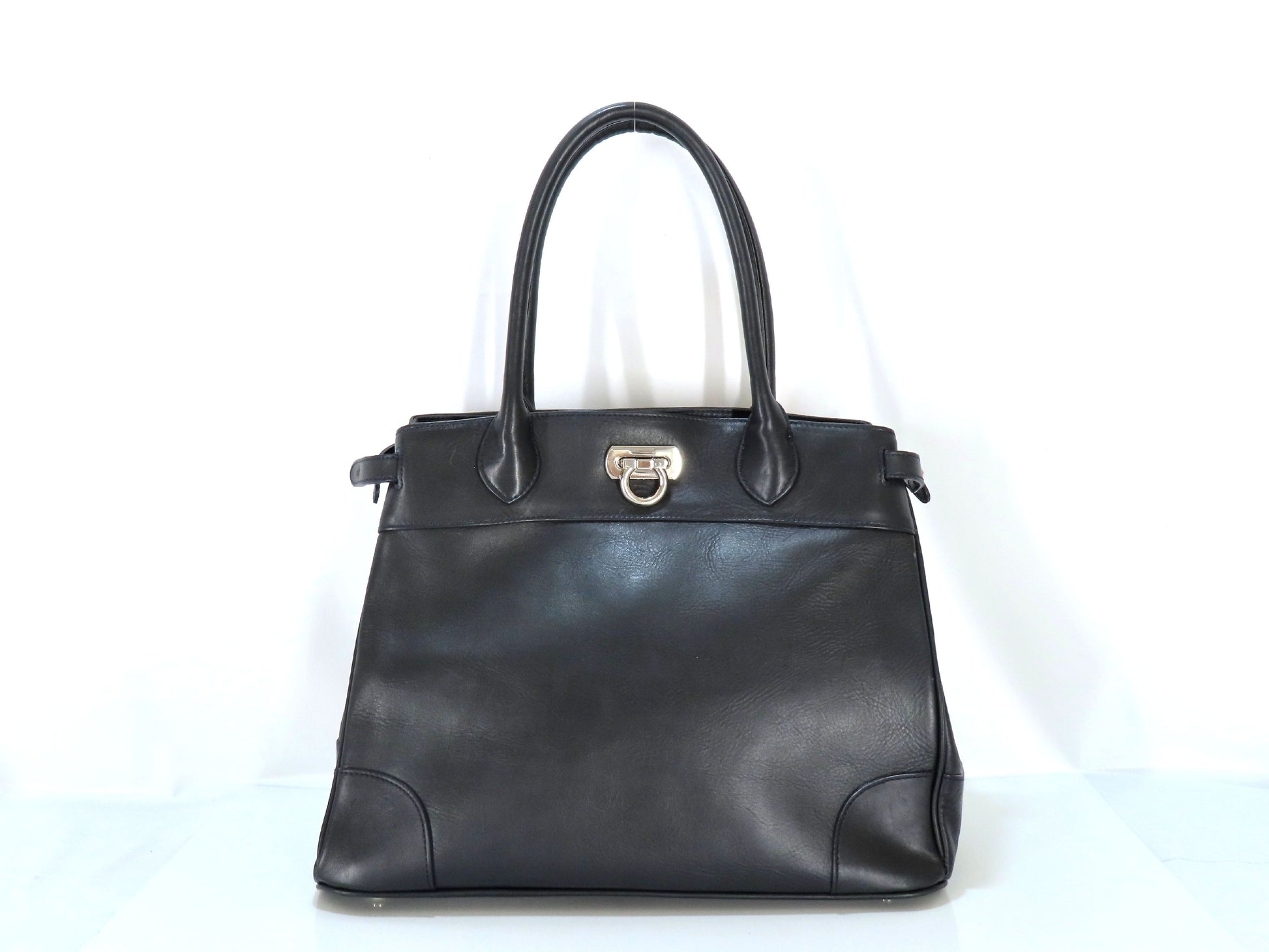 HAMANO Gancini Leather Handbag