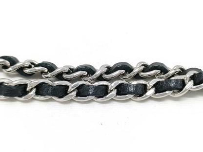 CHANEL Classic Mini Chain Wallet Matelasse, Black, Lambskin, AP0238, Size 30