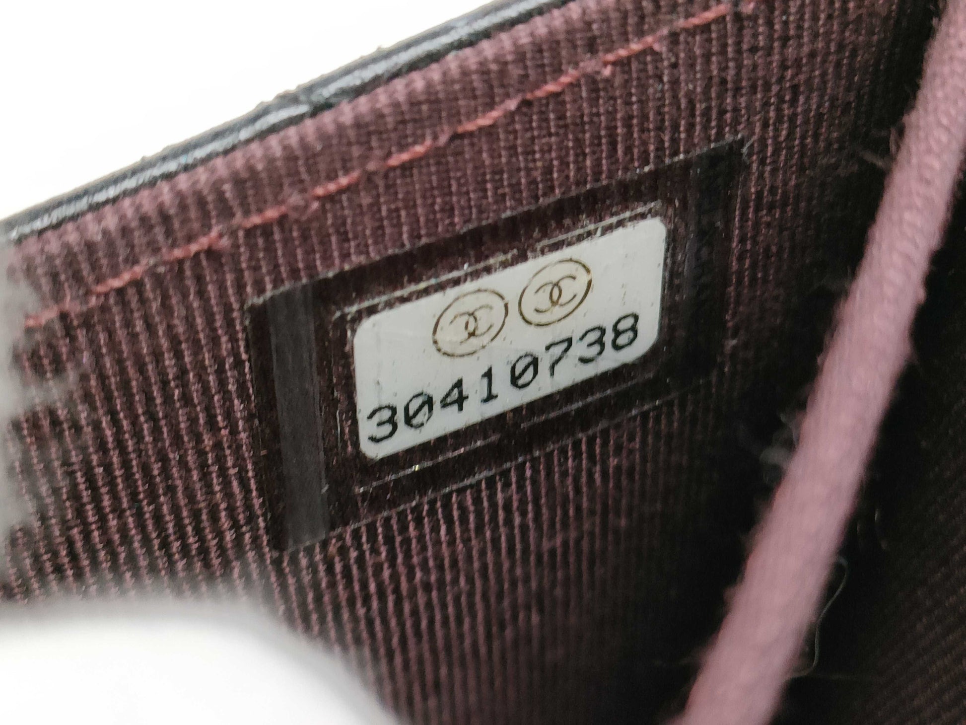 CHANEL Classic Mini Chain Wallet Matelasse, Black, Lambskin, AP0238, Size 30