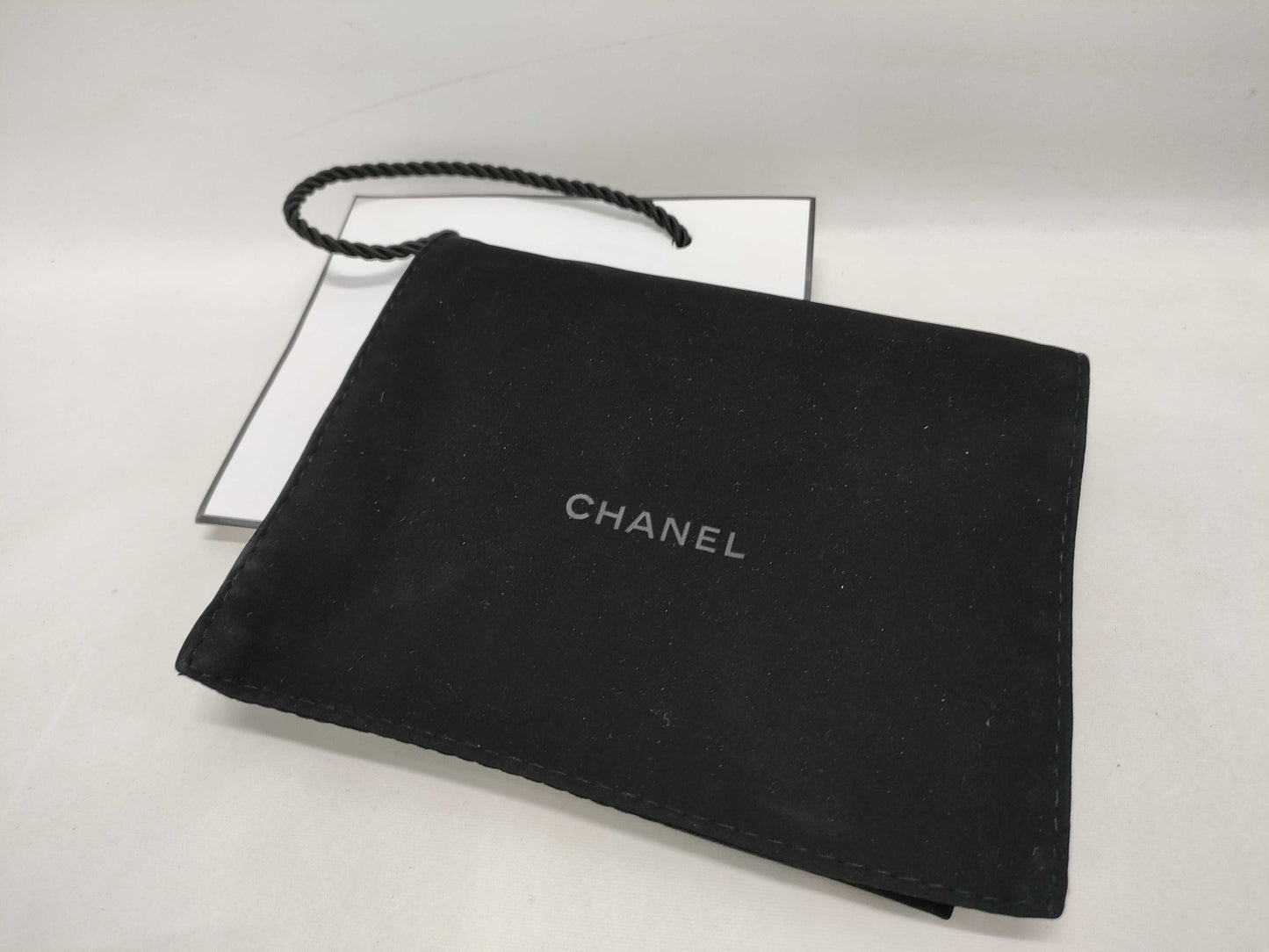 CHANEL Classic Mini Chain Wallet Matelasse, Black, Lambskin, AP0238, Size 30