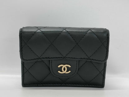 CHANEL Classic Small Flap Wallet, Matelasse Lambskin, Black, GD Hardware, AP0230 HXEP5C9E Wallet