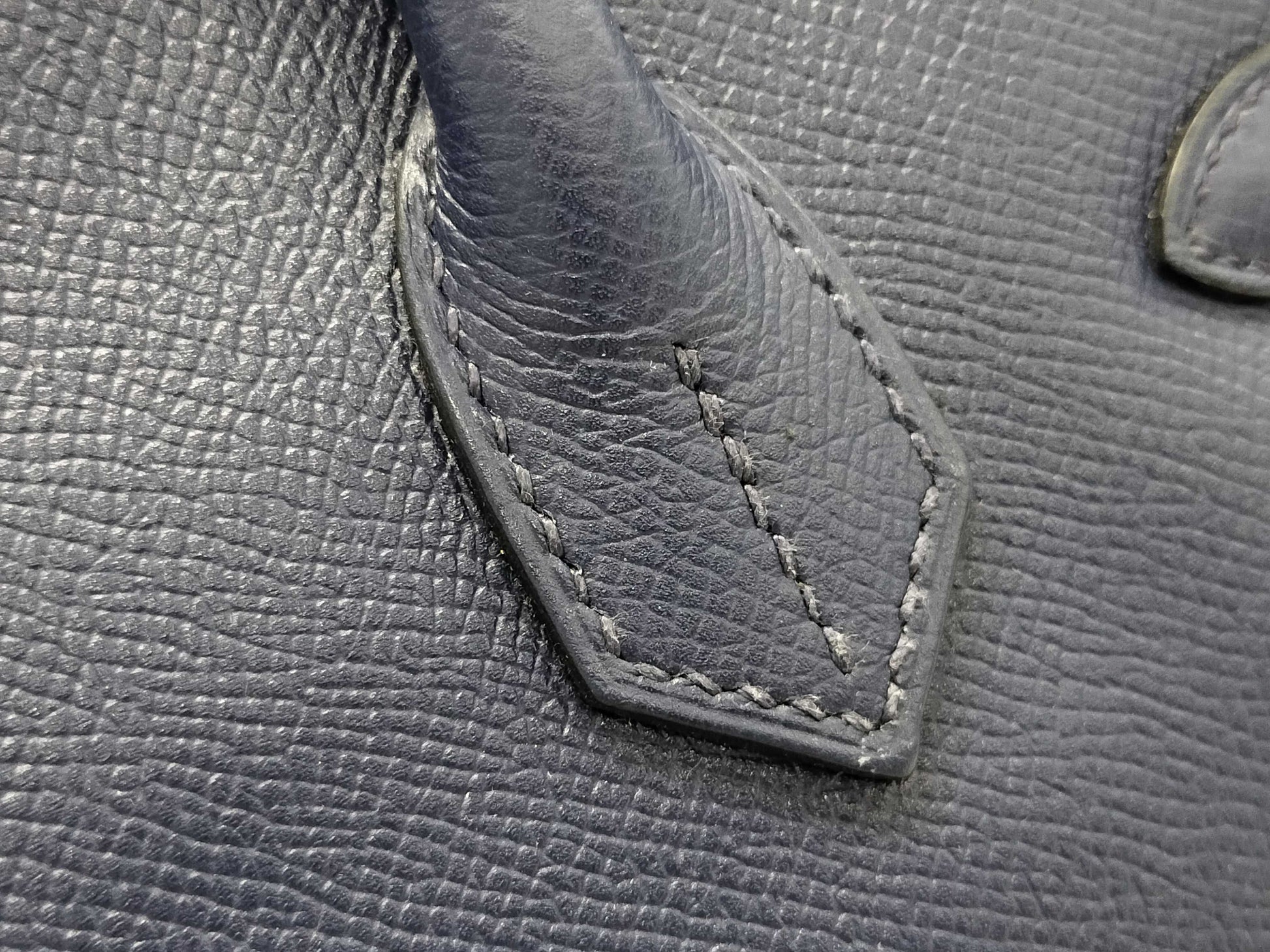 HERMES Birkin 30 Epsom Leather Blue Saphir Gold Hardware X Stamp Handbag