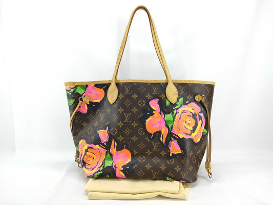 LOUIS VUITTON M48613 Monogram Stephen Sprouse Neverfull MM Monogram Rose M48613 Tote Bag