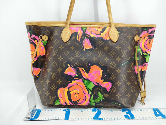LOUIS VUITTON M48613 Monogram Stephen Sprouse Neverfull MM Monogram Rose M48613 Tote Bag