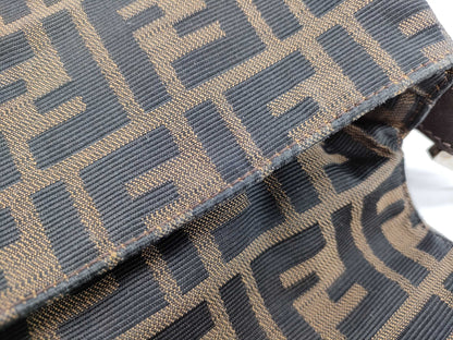 FENDI Zucca Pattern Shoulder Bag Mamma Bucket Zucca Canvas Brown Shoulder Bag