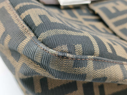 FENDI Zucca Pattern Shoulder Bag Mamma Bucket Zucca Canvas Brown Shoulder Bag