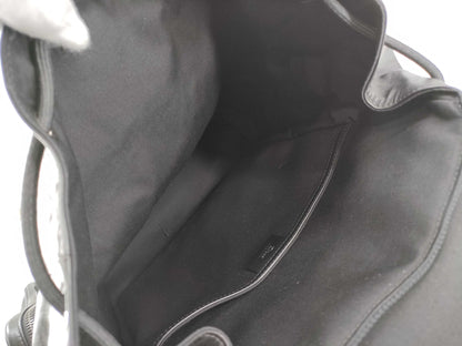 Dior Backpack in Black Calfskin with Silver Hardware