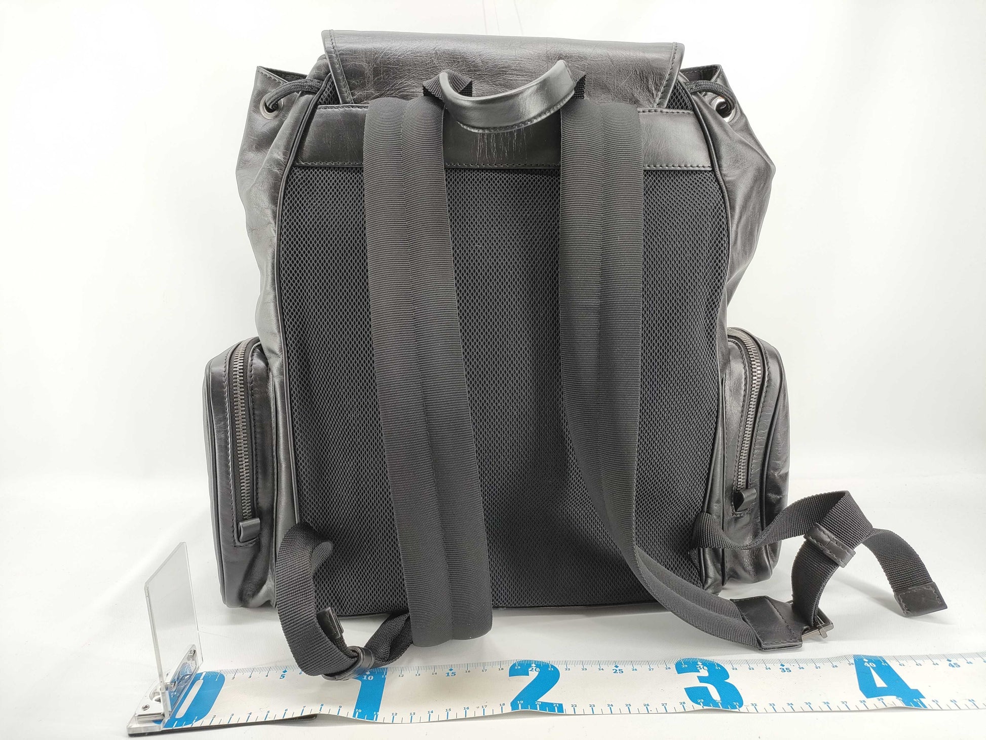 Dior Backpack in Black Calfskin with Silver Hardware