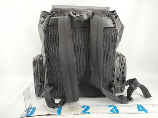 Dior Backpack in Black Calfskin with Silver Hardware