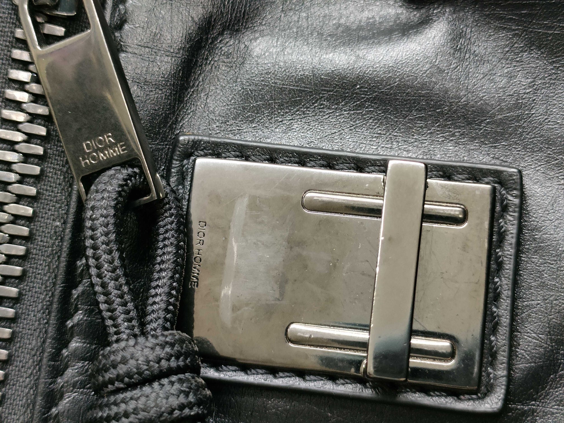 Dior Backpack in Black Calfskin with Silver Hardware