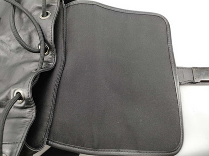 Dior Backpack in Black Calfskin with Silver Hardware
