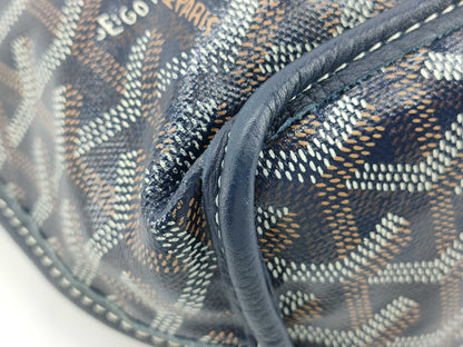 GOYARD Ange Mini Herringbone Navy Tote Bag